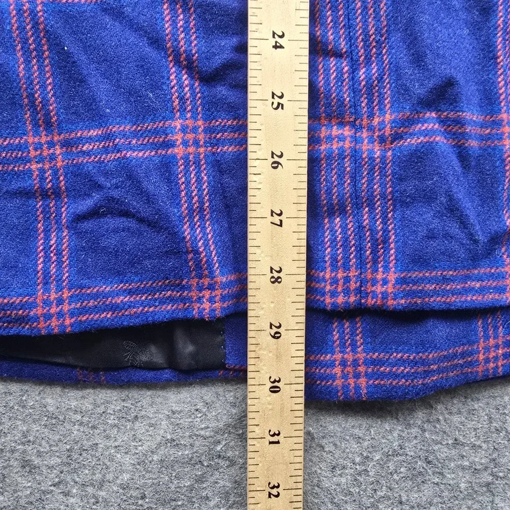 Devil's Advocate Suit Mens 44 Blue Red Plaid Double Breasted Wool Blend 36x32